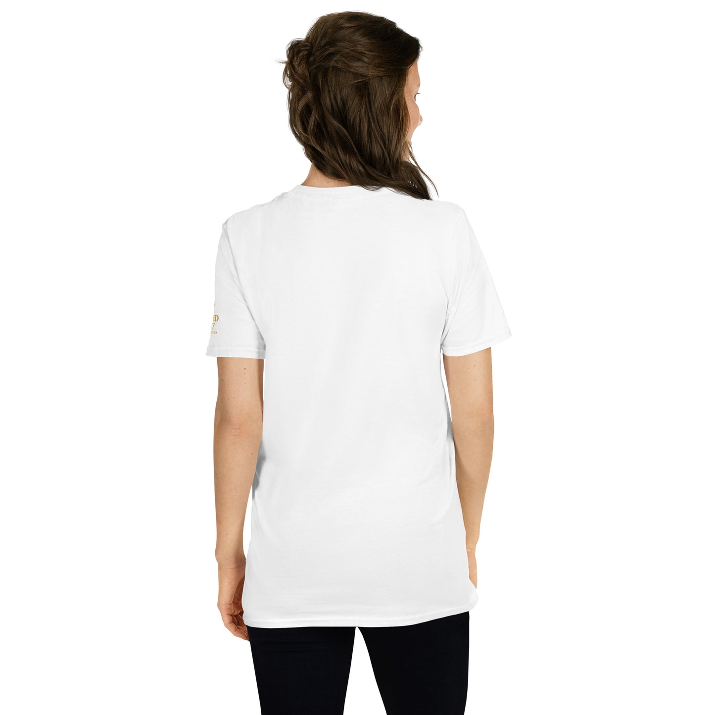 Women's White Luxe Western Wear T-Shirt Back View - Stoned Pony Apparel
