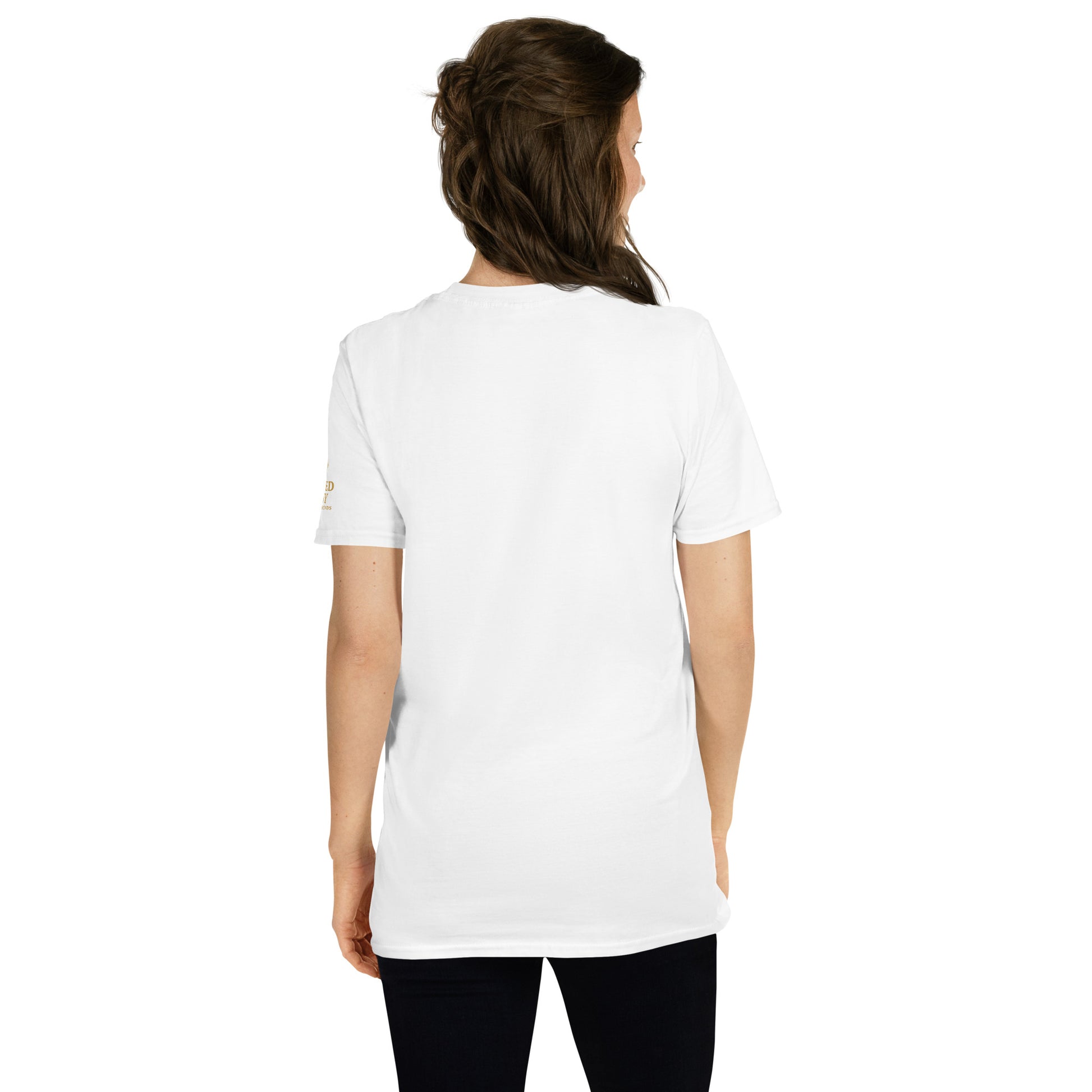 Women's White Luxe Western Wear T-Shirt Back View - Stoned Pony Apparel
